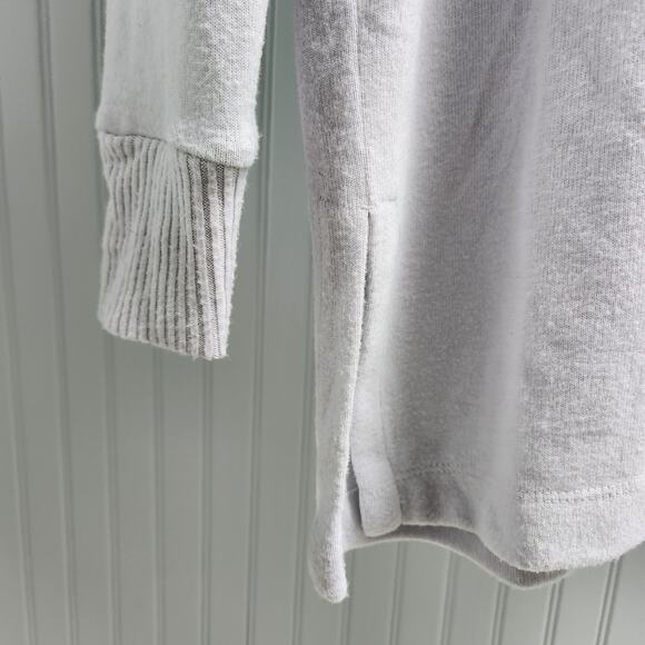 Ann Taylor Loft Light Ice Blue V-neck Tunic Long Sleeve Ribbed Sweater - Picture 5 of 9